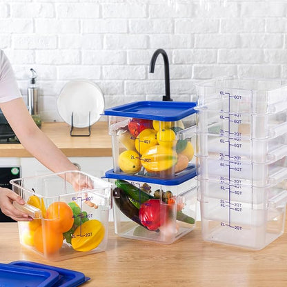 Lallisa 8 Pack 6 Qt Commercial Food Storage Containers - Image 4