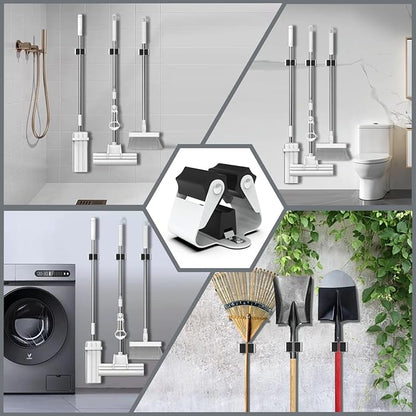 3-H Broom Hanger, Mop Holder Wall Mount 30 Pack, Broom Holder Wall Mount - Image 4