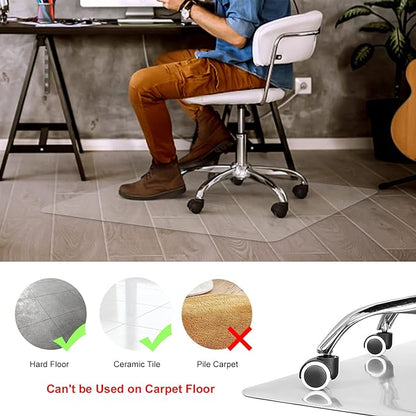 Kuyal Clear Chair Mat, Hard Floor Use - Image 3