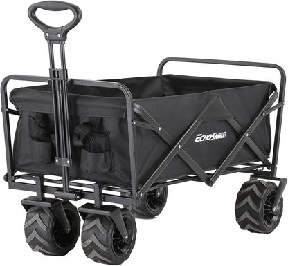 EchoSmile Heavy Duty 350 Lbs Capacity Collapsible Wagon, Outdoor Folding by EchoSmile