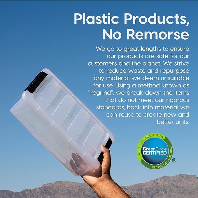IRIS USA 13 Qt Stackable Plastic Storage Bins - Image 4