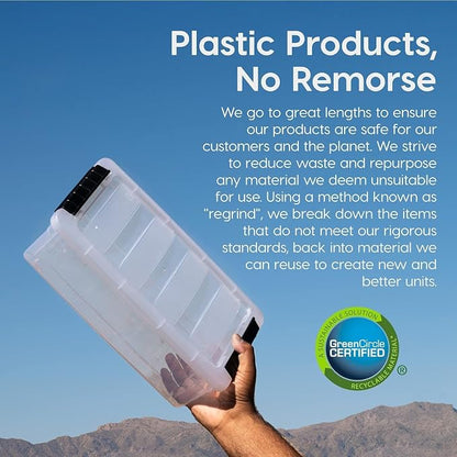 IRIS USA 13 Qt Stackable Plastic Storage Bins - Image 4