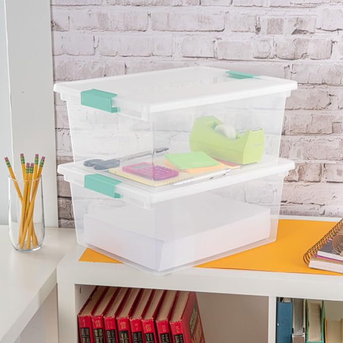 Sterilite 16-Pack Clip Box, Stackable Clear Plastic Bins - Image 9