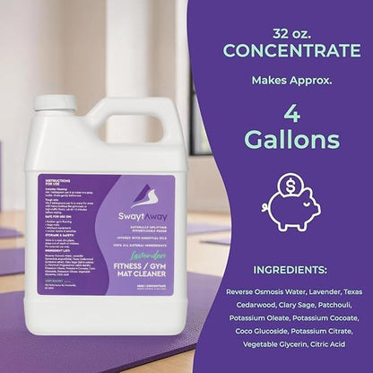 SwaytAway Fitness Mat Cleaner Concentrate – 32oz Lavender Essential Oil Formula - Image 3