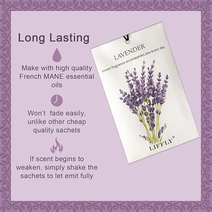 14 Packs Scented Sachets for Drawers and Closets Lavender, Sandalwood, Gardenia - Image 2