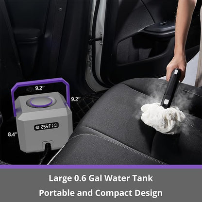 Steam Cleaner: Fast 50-Sec Heat-Up-21-Piece Kit-0.6Gal Tank Refill Anytime-No - Image 6