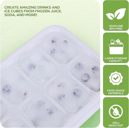 Ice Cube Tray Set – 4 Silicone Trays - Image 3