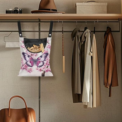 Clothes Pin Hanging Bag, Butterfly Clothes Pins Bag Holder Outdoor 4.Stylish - Image 5