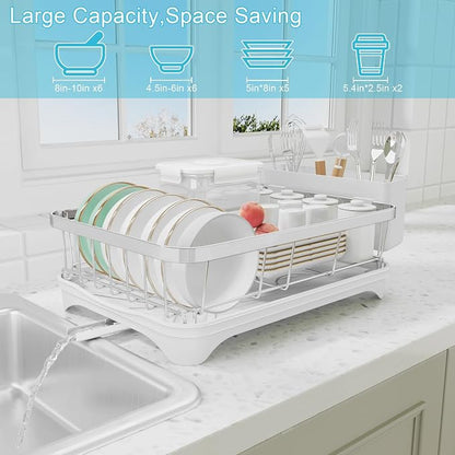 Dish Drying Rack 304 Stainless Steel Dish Racks, Adjustable Spout Auto-Draining - Image 8