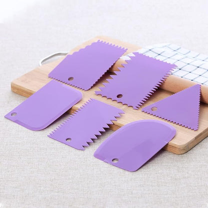 6pcs Cake Scraper Decorating Comb and Icing Smoother Reusable Bread Cream Pizza - Image 3