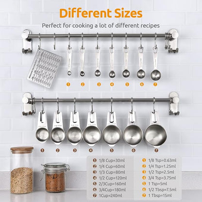 U-Taste Measuring Cups and Spoons Set of 15 : 7 Measuring Cups and 7 Measuring - Image 2