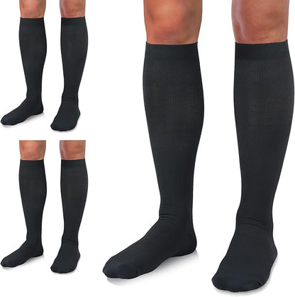 Medical Compression Socks for Women and Men 3 Pairs 20-30 mmHg Knee High Christmas Compression Stockings Circulation Best for Running Athletic Nurses