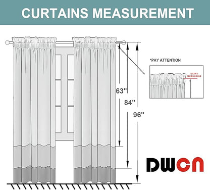 DWCN Greyish White Blackout Curtains - Image 8
