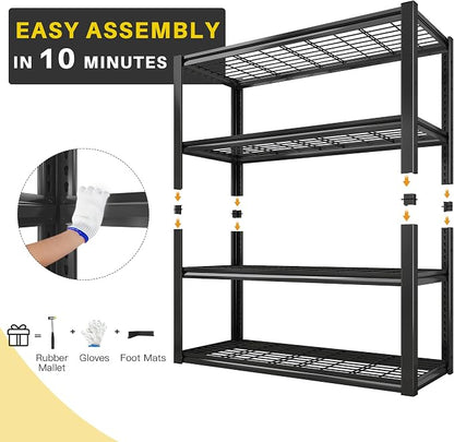 REIBII 40" W Garage Shelving 2240 LBS Storage Shelves Adjustable Heavy Duty - Image 8