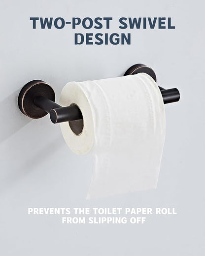 RARXTR Bronze Toilet Paper Holder SUS304 Stainless Steel Double Post Pivoting - Image 5