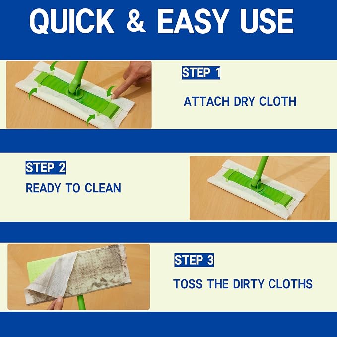 Dry Sweeping Cloths Disposable Mop Refills Floor Dust Mop Pad, Floor Cloth - Image 4