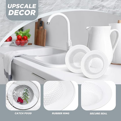 Retisee 2 Pcs Sink Strainer Stainless Steel Kitchen Sink Drain Strainer Basket - Image 4