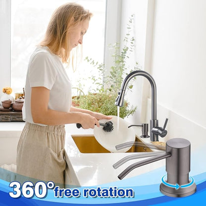 WEWE in Counter Soap Dispenser for Sink, Kitchen Faucet Soap Dispenser Kitchen - Image 3