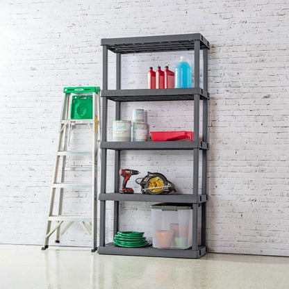 Sterilite 5 Shelf Unit, Heavy-Duty Shelving Storage Rack - Image 7