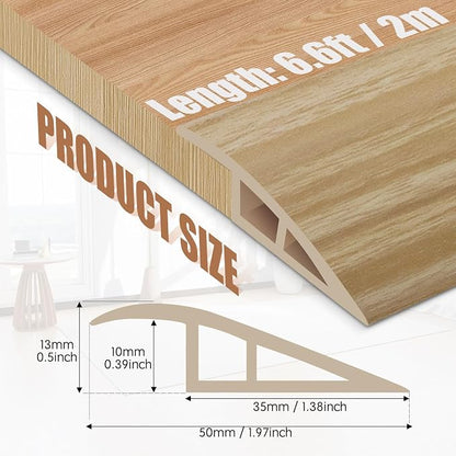 Floor Transition Strip Door Threshold 79" Floor Transition Reducer Trim on The - Image 2