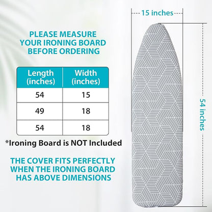 Ironing Board Cover with Padding 15 x 54 inch Standard Full Size, Heat - Image 6