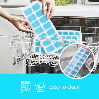 Ice Cube Trays 4 Pack, Airabc Silicone Ice Cube Trays - Image 8