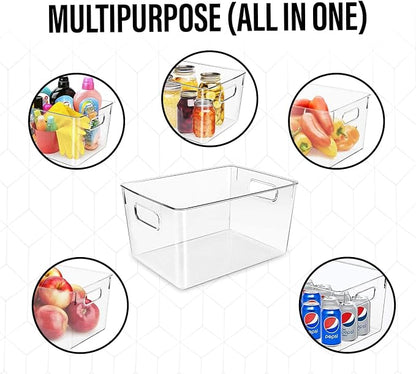 Clear Plastic Storage Bins, Laundry Room, Freezer Organizer Plastic Storage - Image 7