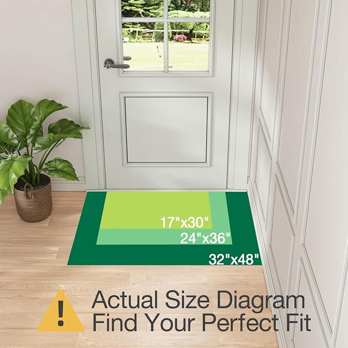 LUMI Indoor Door Mat 24"x36", Ultra Thin Low Profile Non-Slip Doormat - Image 2