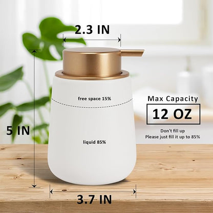 Soap Dispenser Ceramic with Easy-to-Press Pump Hand Lotion Liquid Dispenser - Image 7