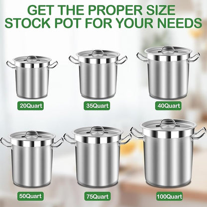 STOCKPOT Extra Large Stock Pot 100 Quart – Professional Stainless Steel Stockpot - Image 7