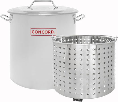 CONCORD Stainless Steel Stock Pot w/Steamer Basket. Cookware great by ConcordCookware