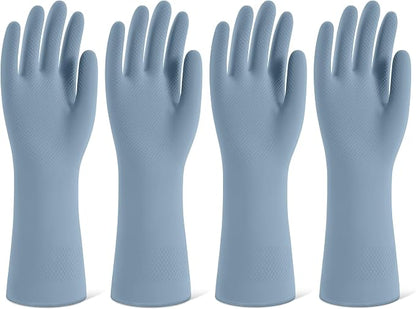 Rubber Cleaning Gloves for Dishwashing, 4 Pairs Reusable Kitchen Gloves for by Unknown