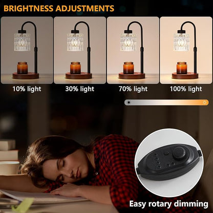 Black Candle Warmer Lamp with Dimmer and Timer, Home Decor Lamp - Image 6