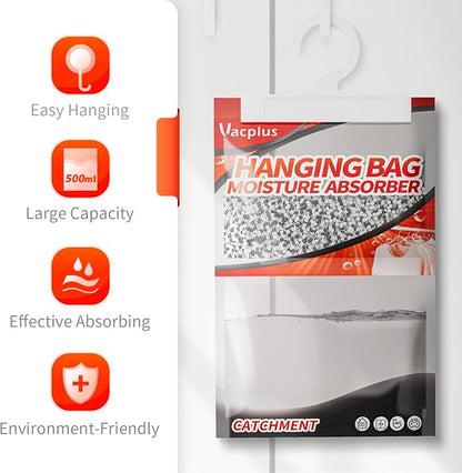 Vacplus Moisture Absorbers, Hanging Closet Dehumidifier Bags, Humidity Packs - Image 2