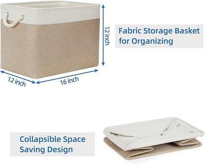 Temary Fabric Storage Baskets 2 Pack Decorative Storage Bins Basket - Image 7