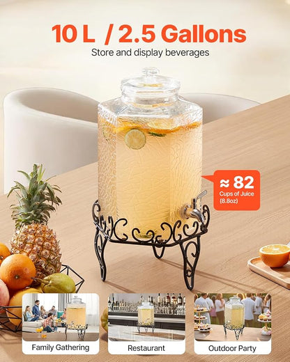 VEVOR Beverage Dispenser, 2.5 Gallon Drink Dispensers - Image 2