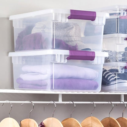 Sterilite 48-Pack 15 Quart ClearView Latch Box, Stackable Organizer Bins - Image 7
