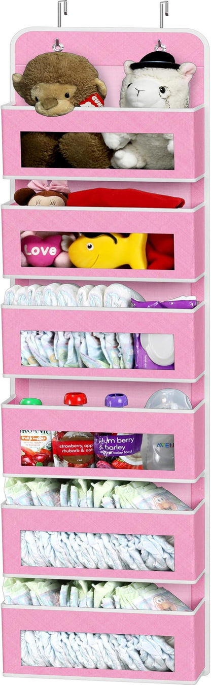 Simple Houseware 6 Clear Window Pocket Over Closet Door Storage Hanging by SimpleHouseware