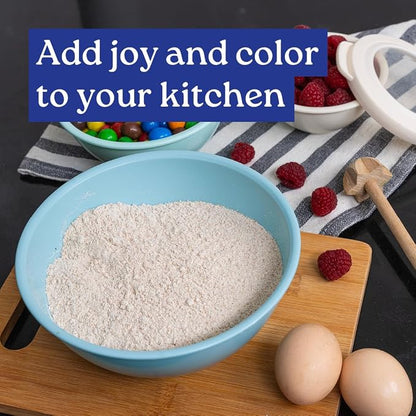 WHYSKO Mixing Bowl Set, 12 Piece Colorful Plastic Mixing Bowls - Image 5