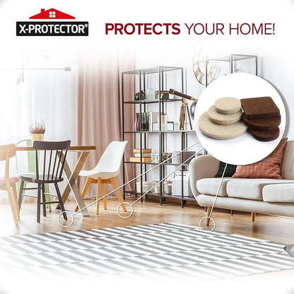235 pcs Felt Furniture Pads Brown & Beige X-Protector! Huge Quantity of - Image 6