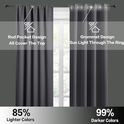 RYB HOME Mini Curtains for Small Window, W34 x L45 inches - Image 5