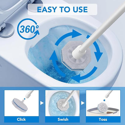 80 Pcs Toilet Wand Refills, Disposable Toilet Brush, Disposable Toilet Bowl - Image 5
