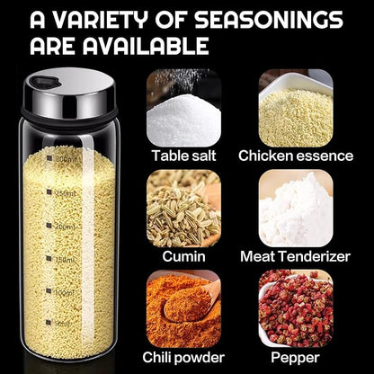 2 Piece 4-Neck Seasoning Shakers Moisture Resistant Seasoning Shakers Glass - Image 4