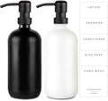 Emerson Essentials Soap Dispenser, Hands and Dishes Bottles, Kitchen Set, Glass Boyylrd with Pump and Labels,16 Ounces, 2-Pack