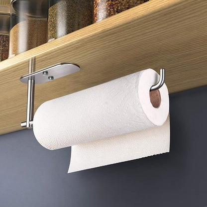 VAEHOLD Self Adhesive Paper Towel Holder Under Cabinet Mount, Wall Mounted - Image 2