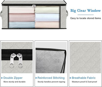 HomeHacks Storage 6-Pack Clothes Organizer Storage Bags Foldable Storage Box - Image 4