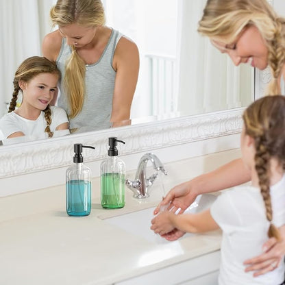 AmazerBath Soap Dispenser, 2 Pack Glass Soap Dispenser - Image 9