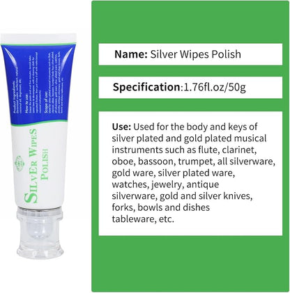 Silver Wipe Polish Cleaner Removes Surface Oxidation Tarnish from Sterling - Image 2