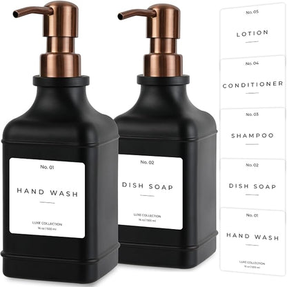 Emerson Essentials Soap Dispenser, Dish Soap Dispenser, Soap Bottle Bathroom Set by Emerson+Essentials