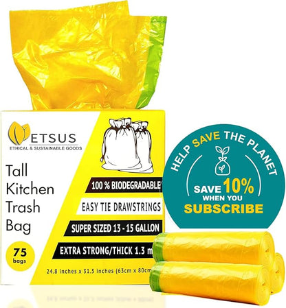 13 Gallon Biodegradable Trash Bags - Image 2